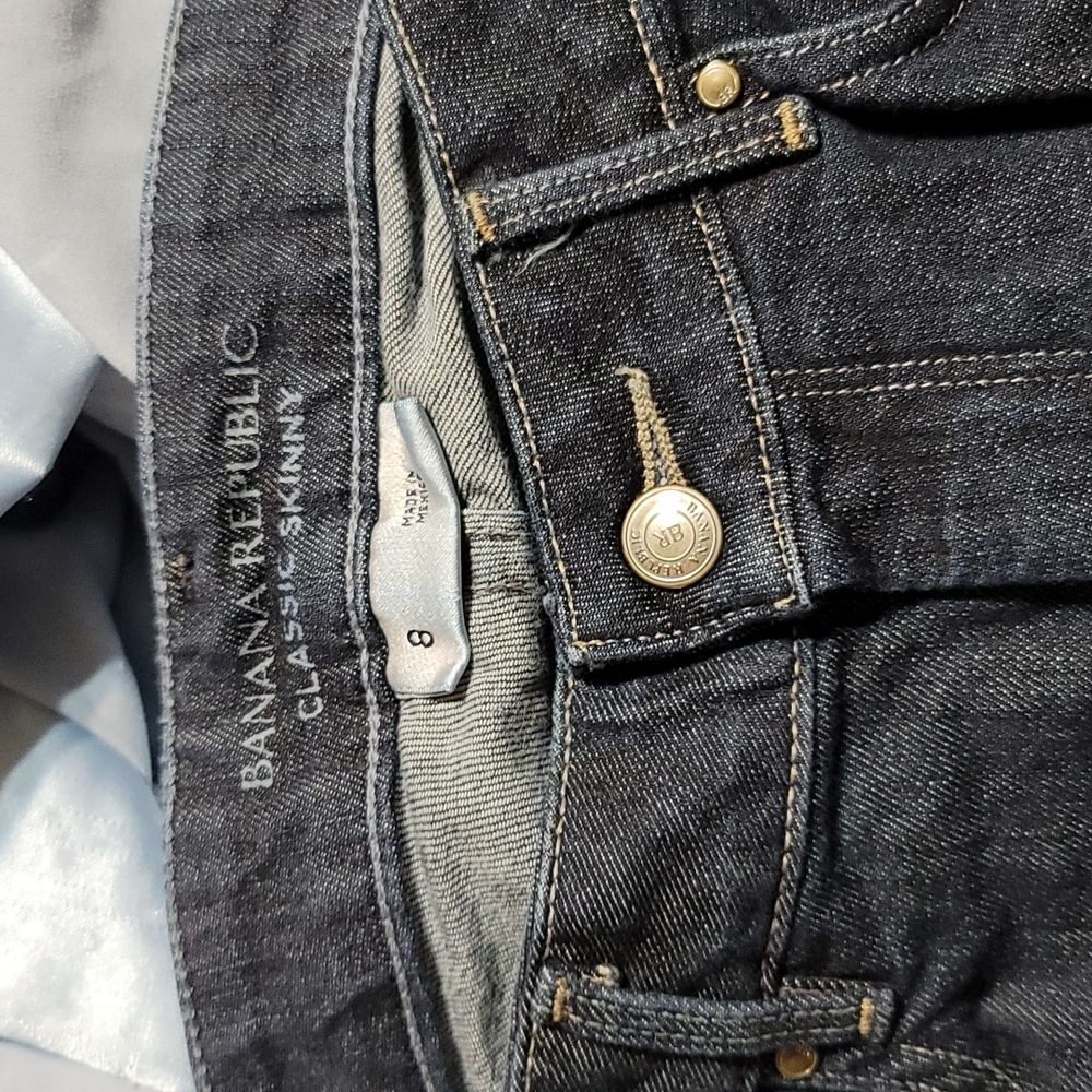 Banana Republic Classic Skinny Dark Wash Jeans 8